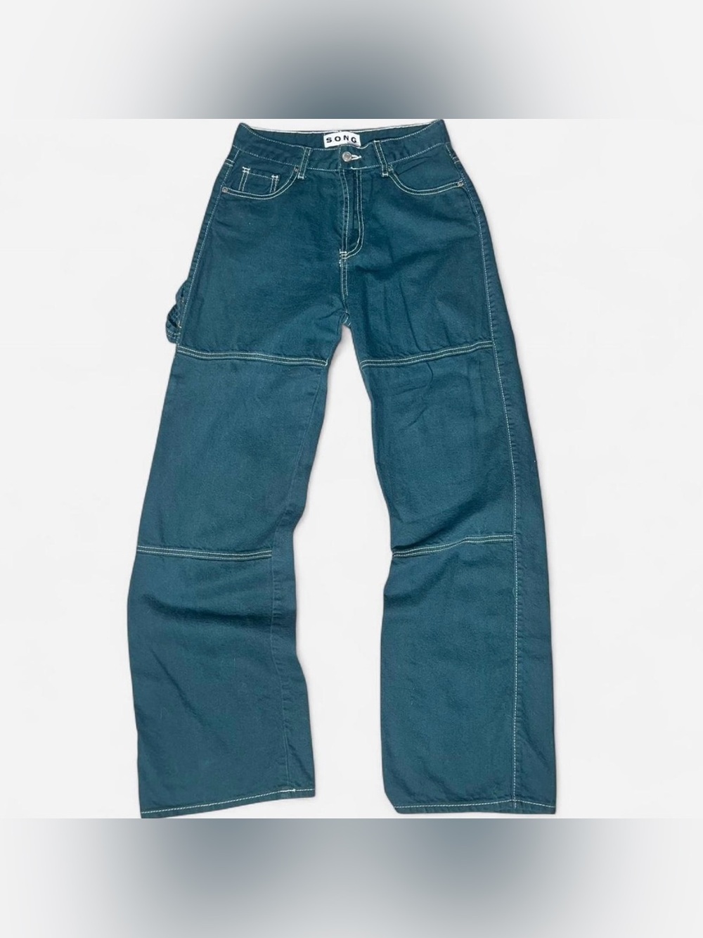 Dark Teal 100% Cotton Jeans